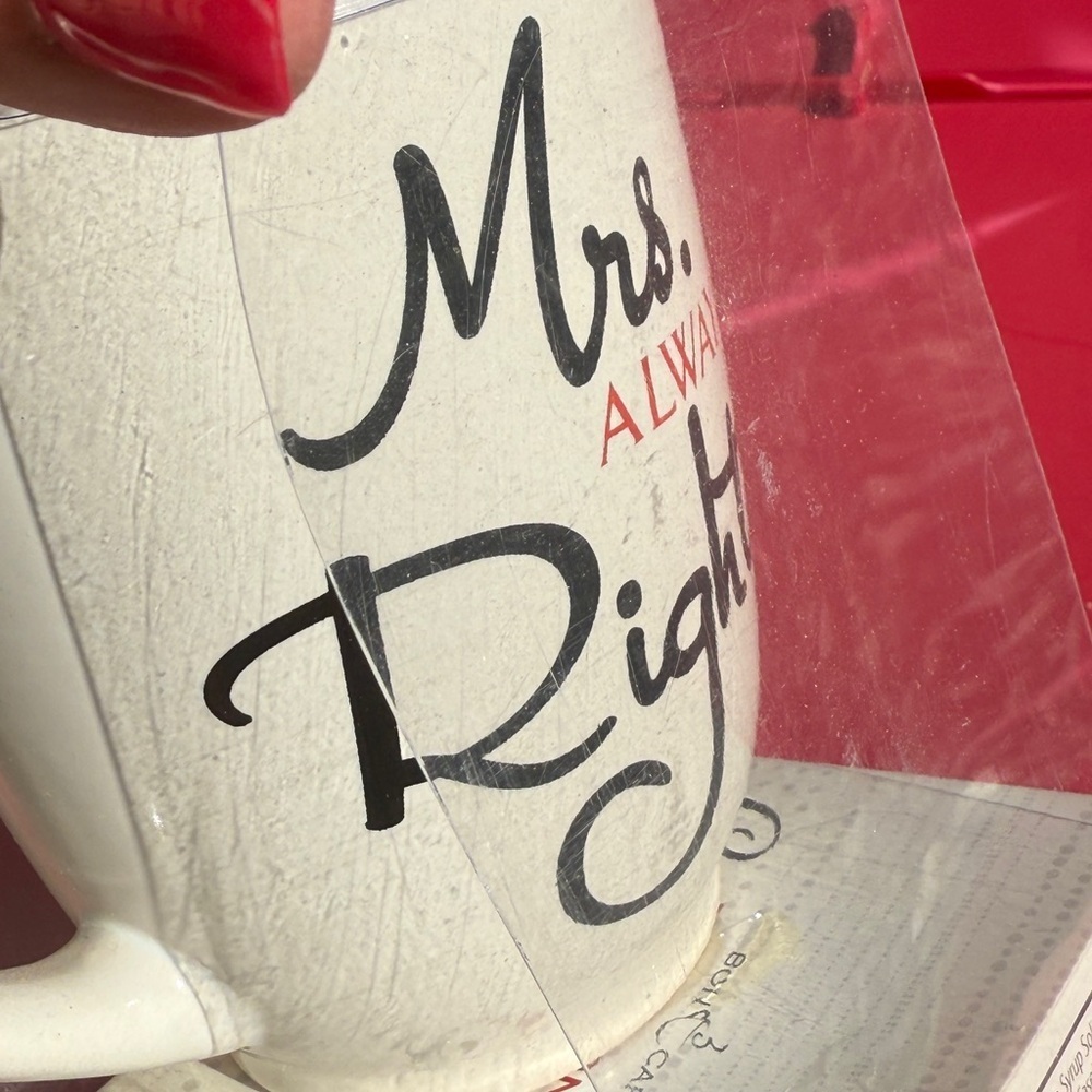 Mrs. Always Right and Mr. Right Mug Set - Black and White - Picture 7 of 10